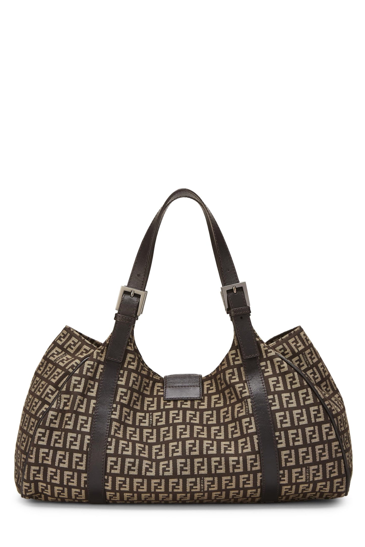 Fendi, sac fourre-tout en toile marron Zucchino d'occasion, marron