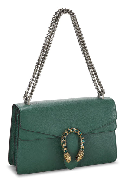 Gucci, Pre-Loved Green Leather Dionysus Shoulder Bag Small, Green