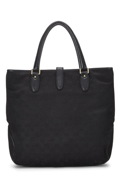 Gucci, sac fourre-tout New Jackie en toile noire GG d'occasion, noir