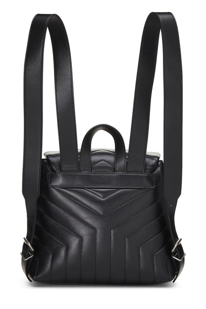 Yves Saint Laurent, Pre-Loved Black Calfskin Monogram Loulou Backpack, Black