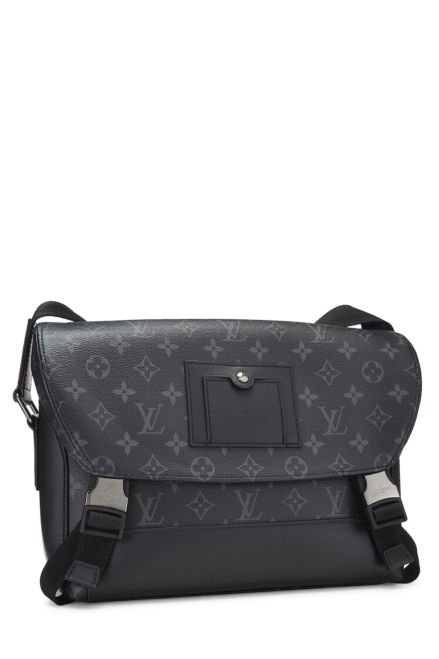 Louis Vuitton, sac Messenger PM Voyager Eclipse en monogramme noir d'occasion, noir