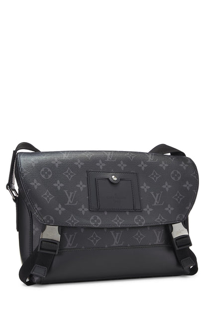 Louis Vuitton, Pre-Loved Black Monogram Eclipse Voyager Messenger PM, Black