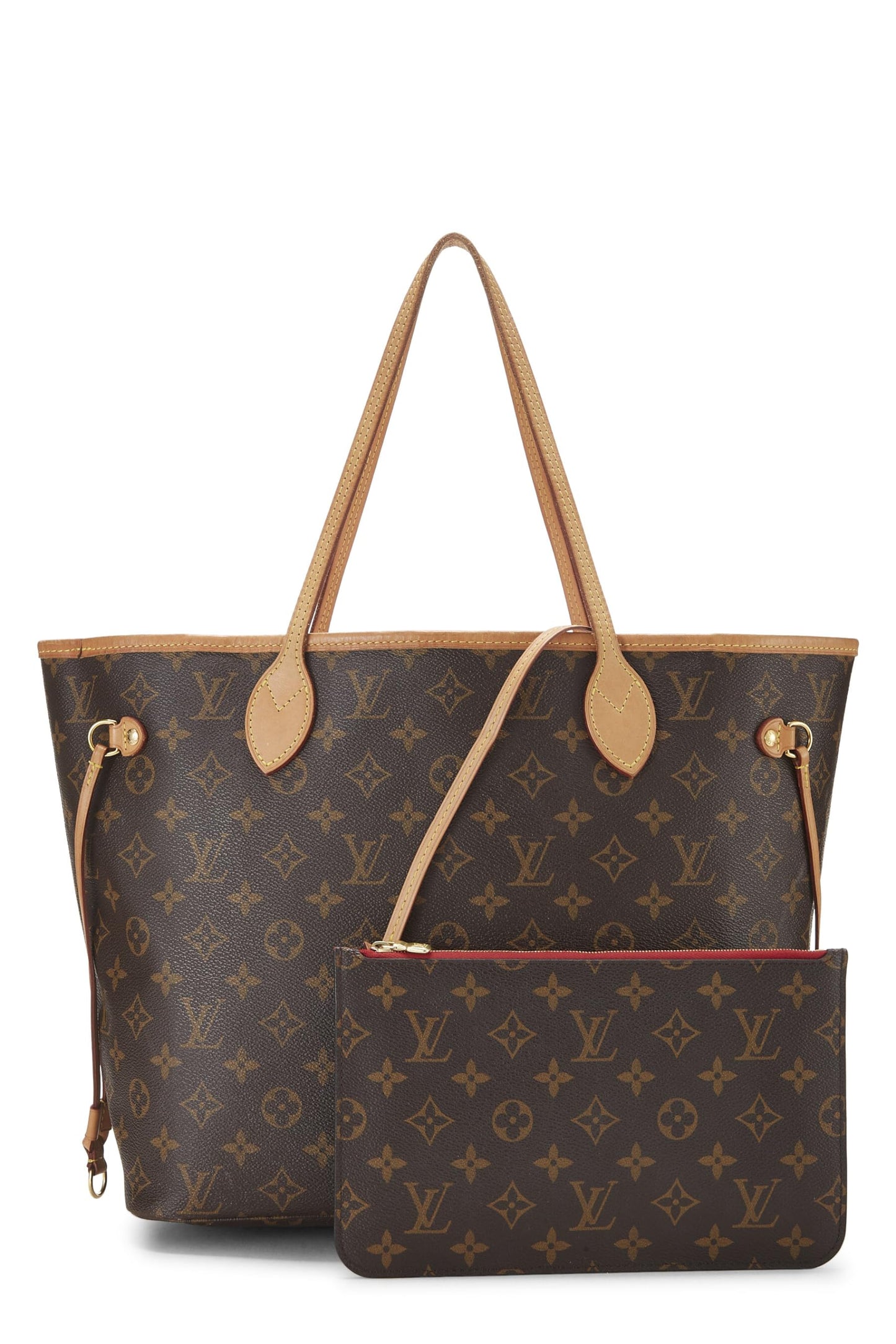 Louis Vuitton, Lona con monograma rojo Pre-Loved Neo Neverfull MM, Rojo