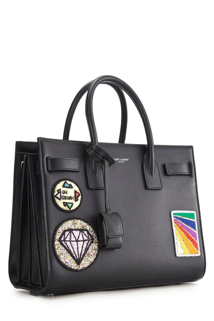 Yves Saint Laurent, Sac de Jour Baby classique en cuir noir d'occasion, noir