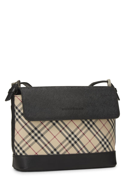 Burberry, Pre-Loved Black House Check Jacquard Canvas Crossbody Small, Black