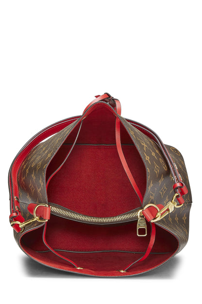 Louis Vuitton, Lona Monograma Roja Pre-Loved Neo Noé, Rojo