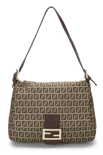 Fendi, sac en toile marron Zucchino Mama d'occasion, marron