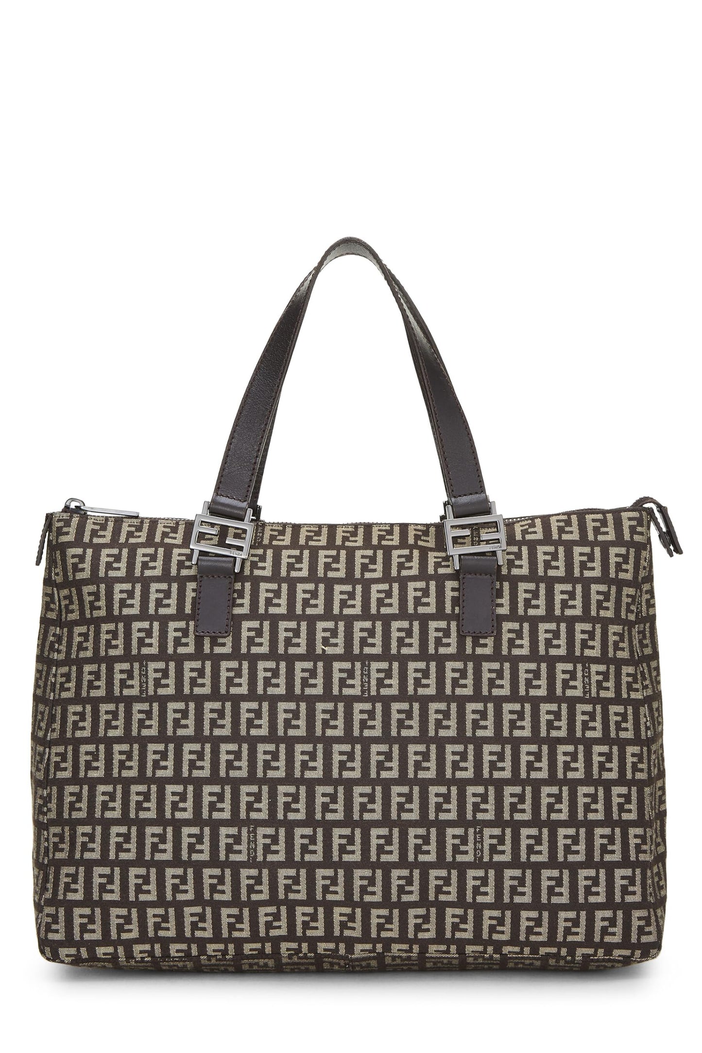 Fendi, Pre-Loved Brown Zucchino Canvas Tote, Brown