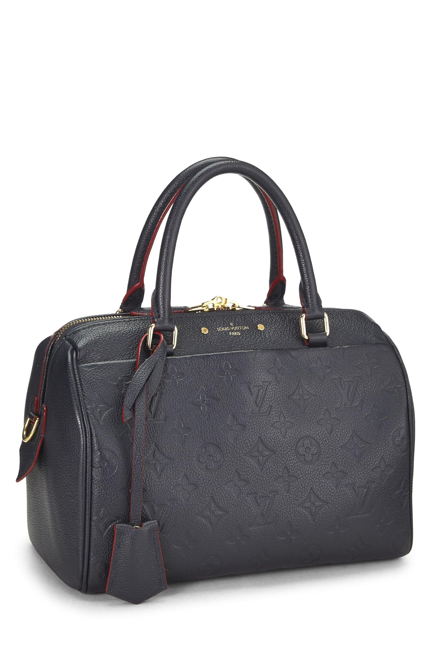 Louis Vuitton, Pre-Loved Bleu Infini Monogram Empreinte Speedy Bandouliere 25, Navy