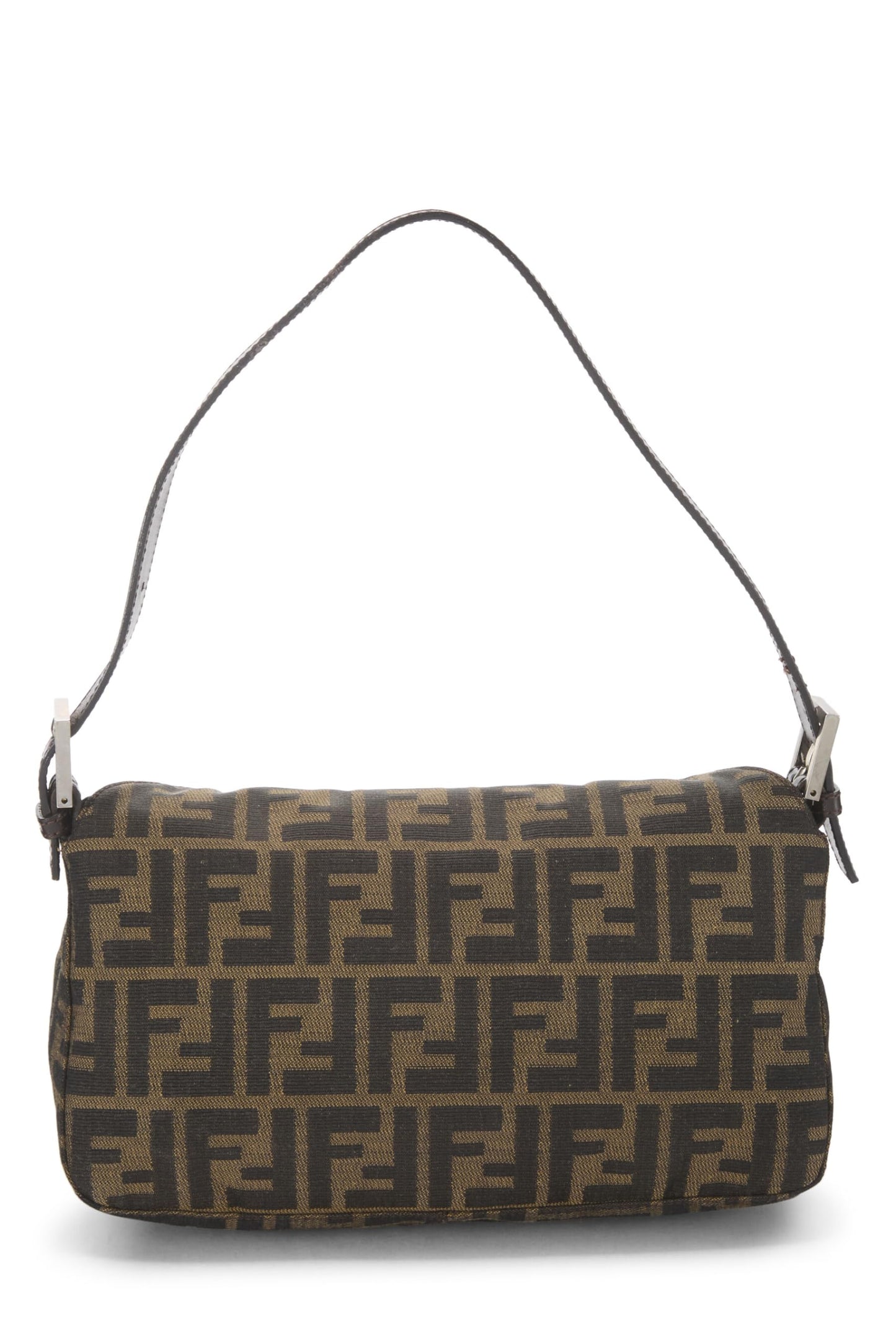 Fendi, sac à bandoulière en toile marron Zucca d'occasion, marron