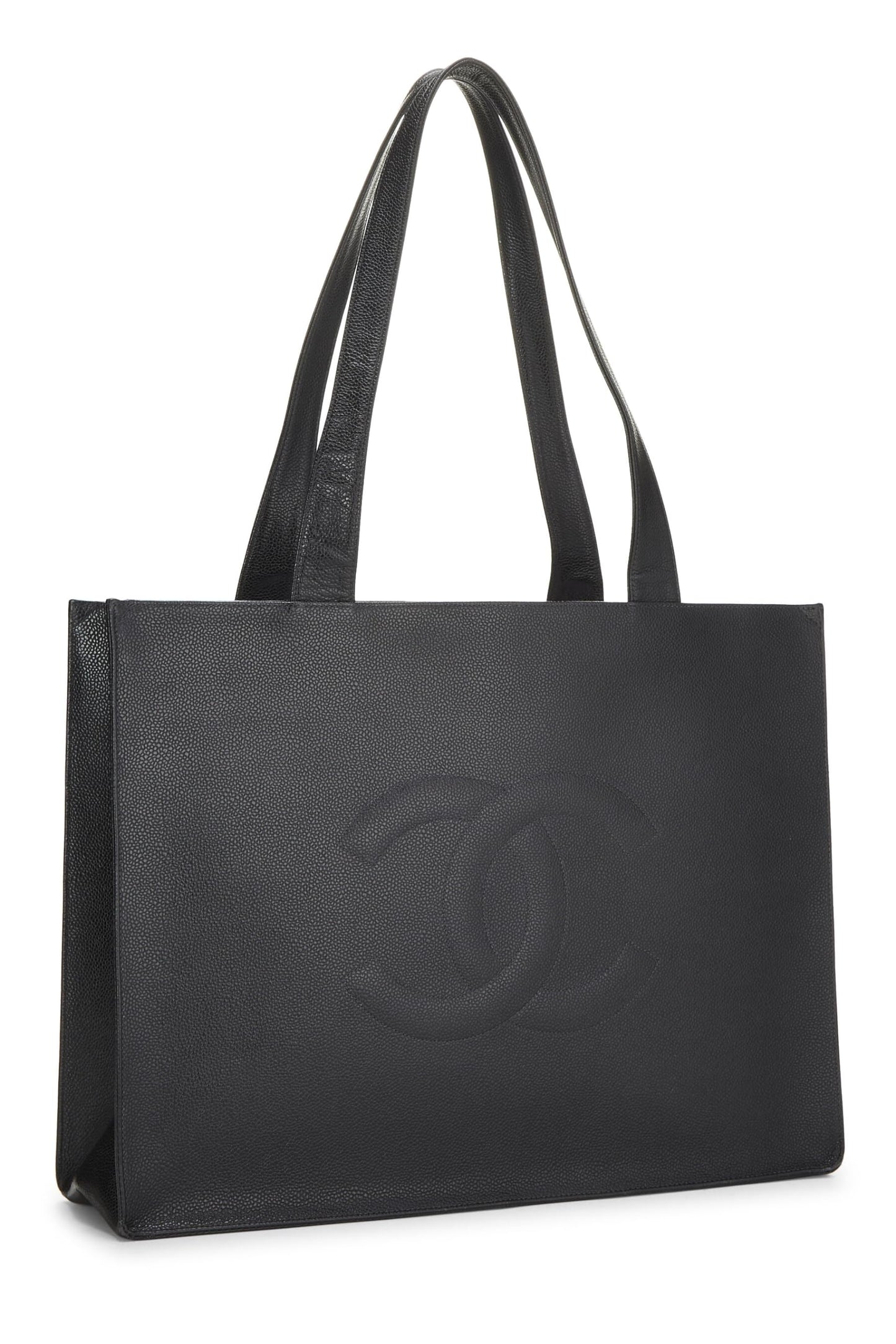 Chanel, Pre-Loved Black Caviar 'CC' Tote Medium, Black