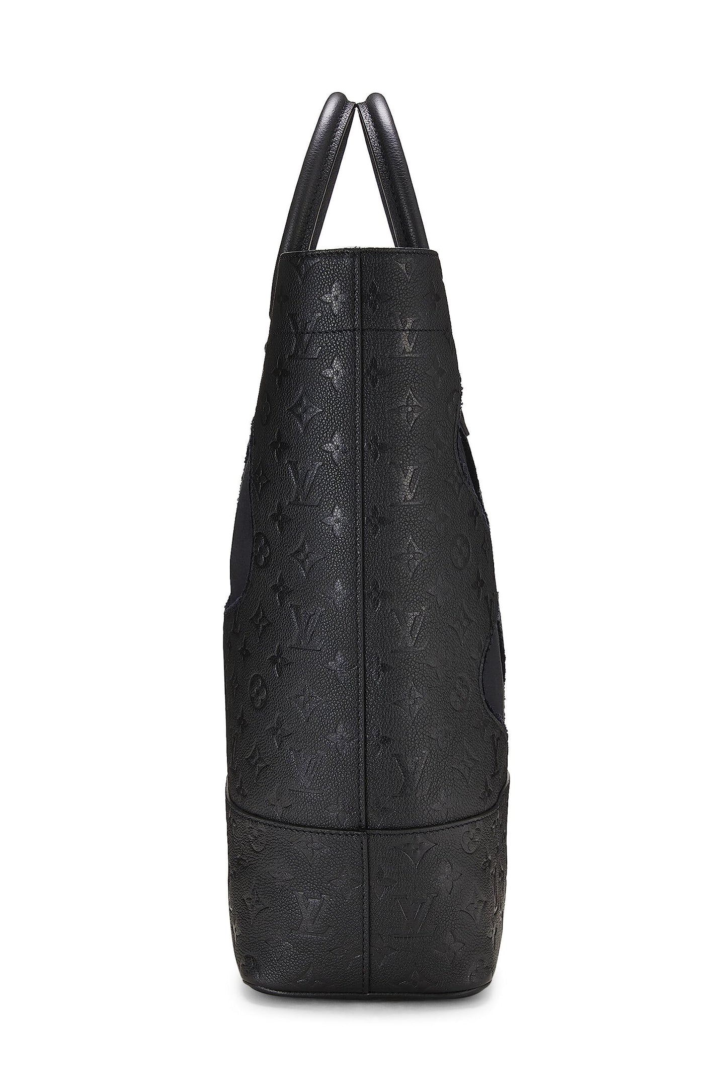 Louis Vuitton, Pre-Loved Comme Des Garçons x Louis Vuitton Black Monogram Empreinte Bag with Holes MM, Black