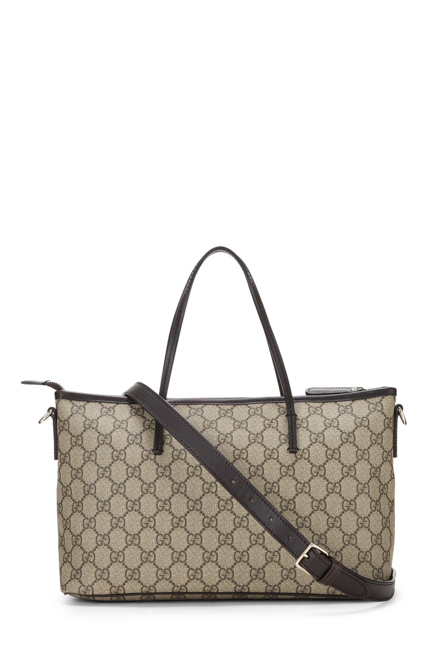 Gucci, sac fourre-tout en toile GG Supreme d'origine d'occasion, marron