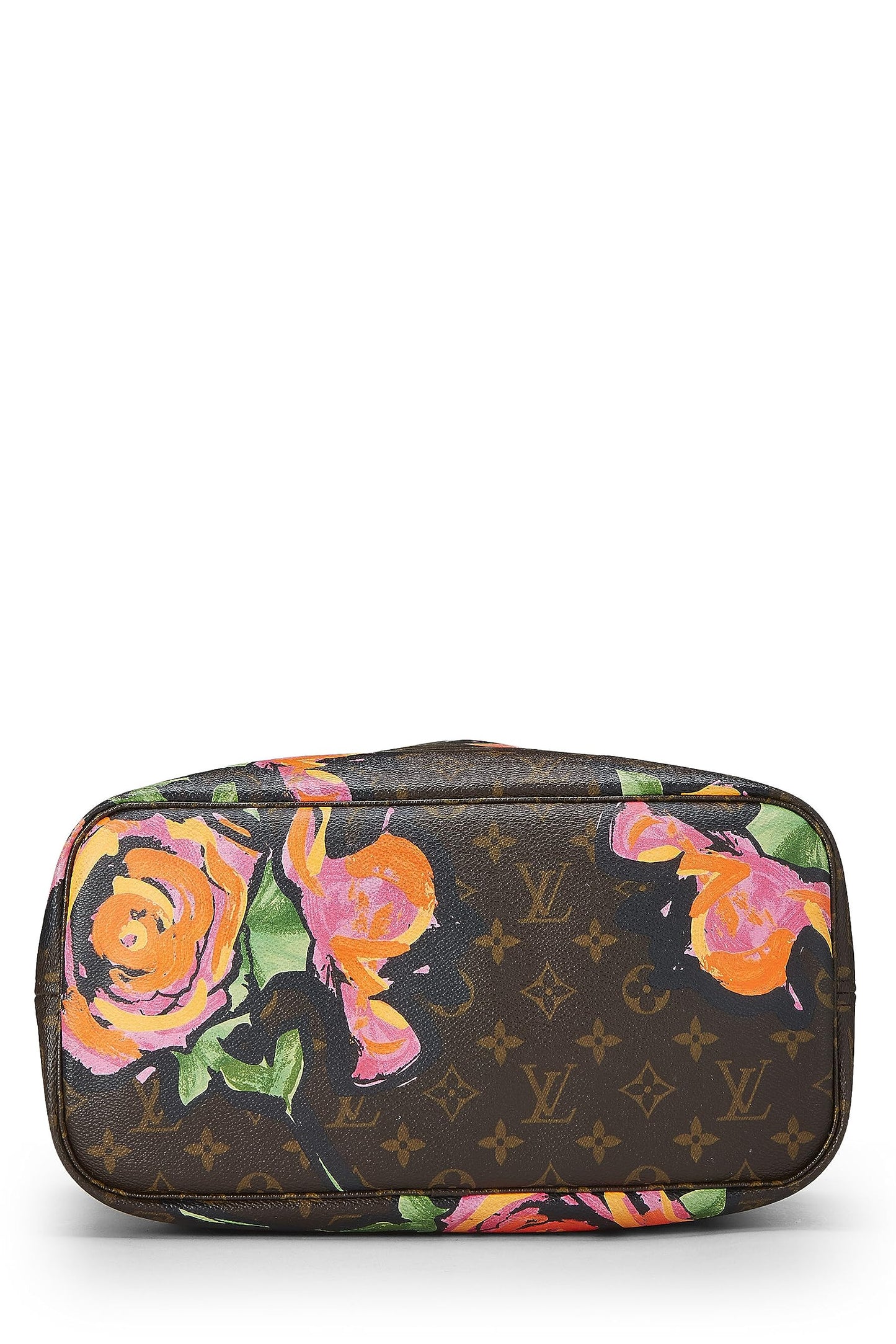 Louis Vuitton, Pre-Loved Stephen Sprouse x Louis Vuitton Monogram Canvas Roses Neverfull MM, Marrón