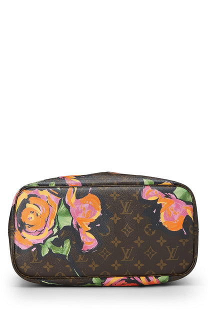 Louis Vuitton, Stephen Sprouse x Louis Vuitton Monogram Canvas Roses Neverfull MM, Marron