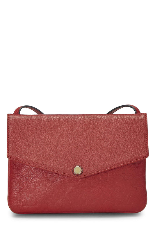 Louis Vuitton, Cherry Monogram Empreinte Twice d'occasion, rouge