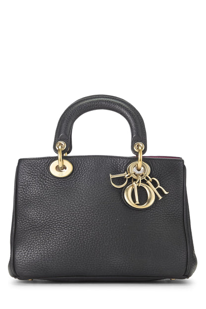 Dior, Pre-Loved Black Leather Diorissimo Handbag Mini, Black