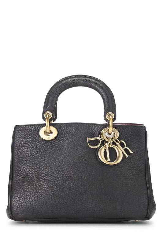 Dior, Mini sac à main Diorissimo en cuir noir d'occasion, noir