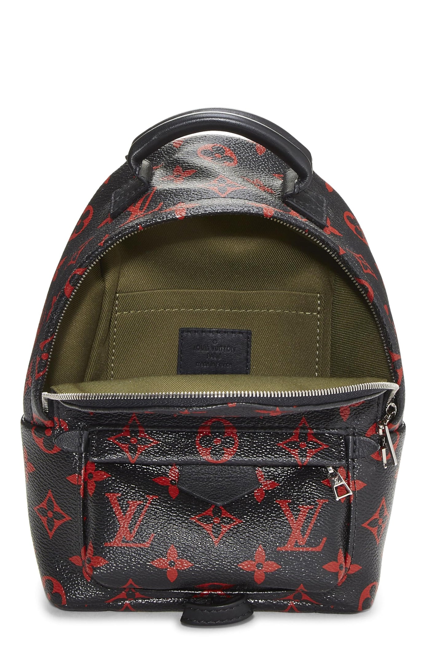 Louis Vuitton, Mini sac à dos Palm Springs Monogram Infrarouge en édition limitée d'occasion, noir