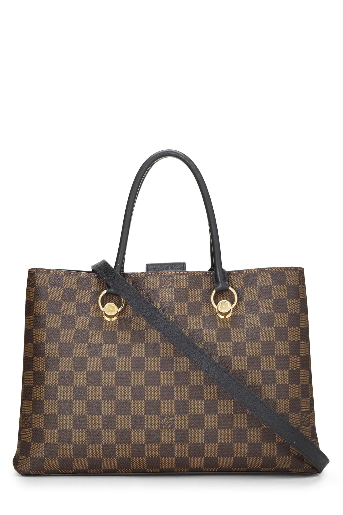 Louis Vuitton, sac fourre-tout Riverside Damier Ebene noir d'occasion, noir