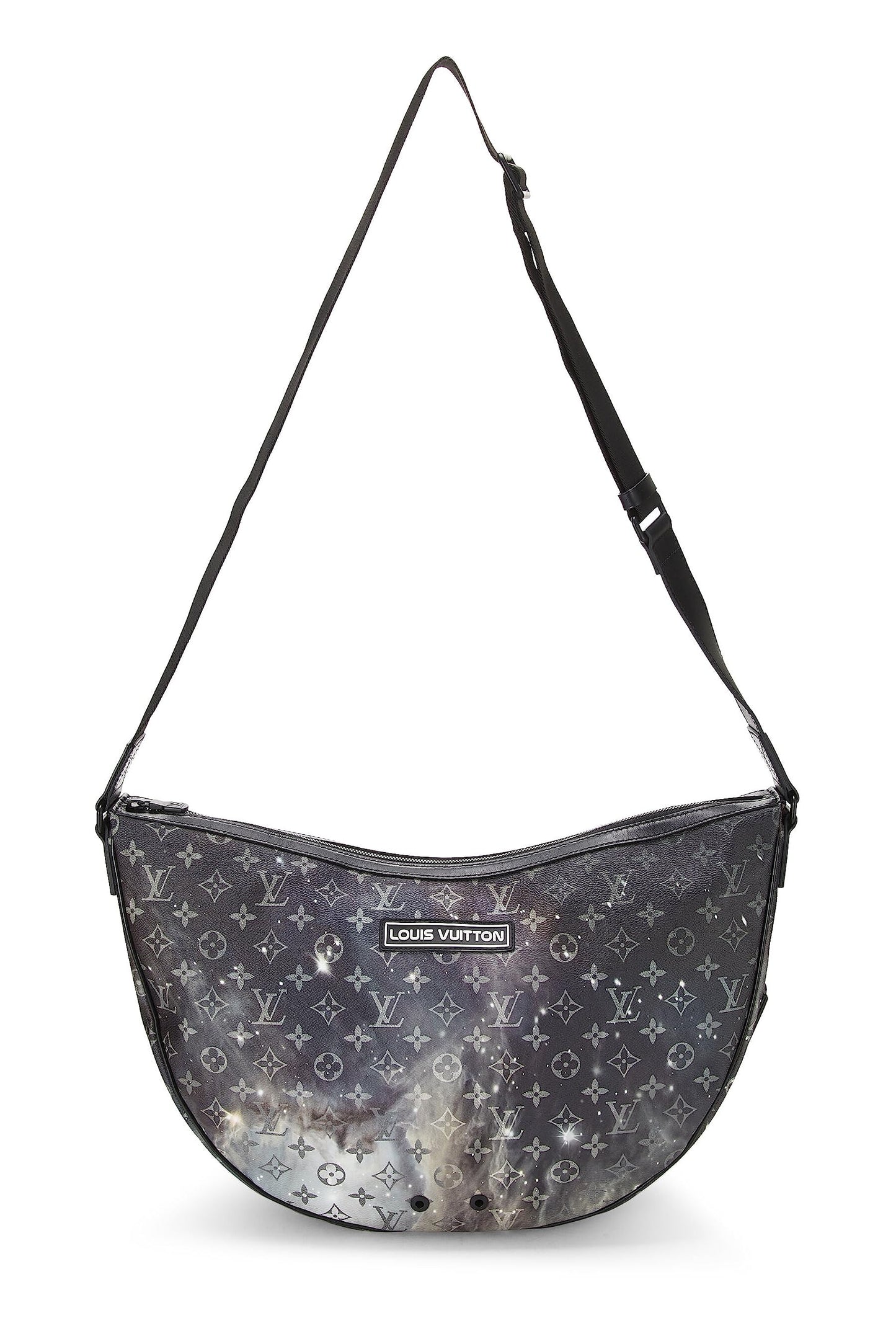 Louis Vuitton, sac messager Hobo Galaxy Monogram noir d'occasion, noir