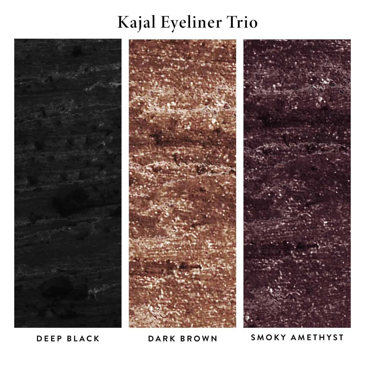 LAURA GELLER NEW YORK Best of Kajal - Dark Brown, Deep Black, Smoky Amethyst - Longwear Eyeliner Pencil - Built-in Sharpener