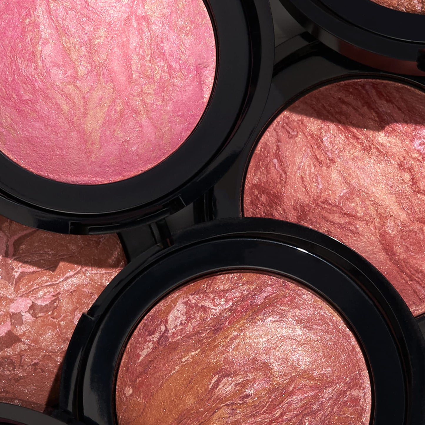 LAURA GELLER NEW YORK Rubor marmoleado Baked Blush-n-Brighten - Juego de 2 brochas para rubor Down to Earth y Angled Blush