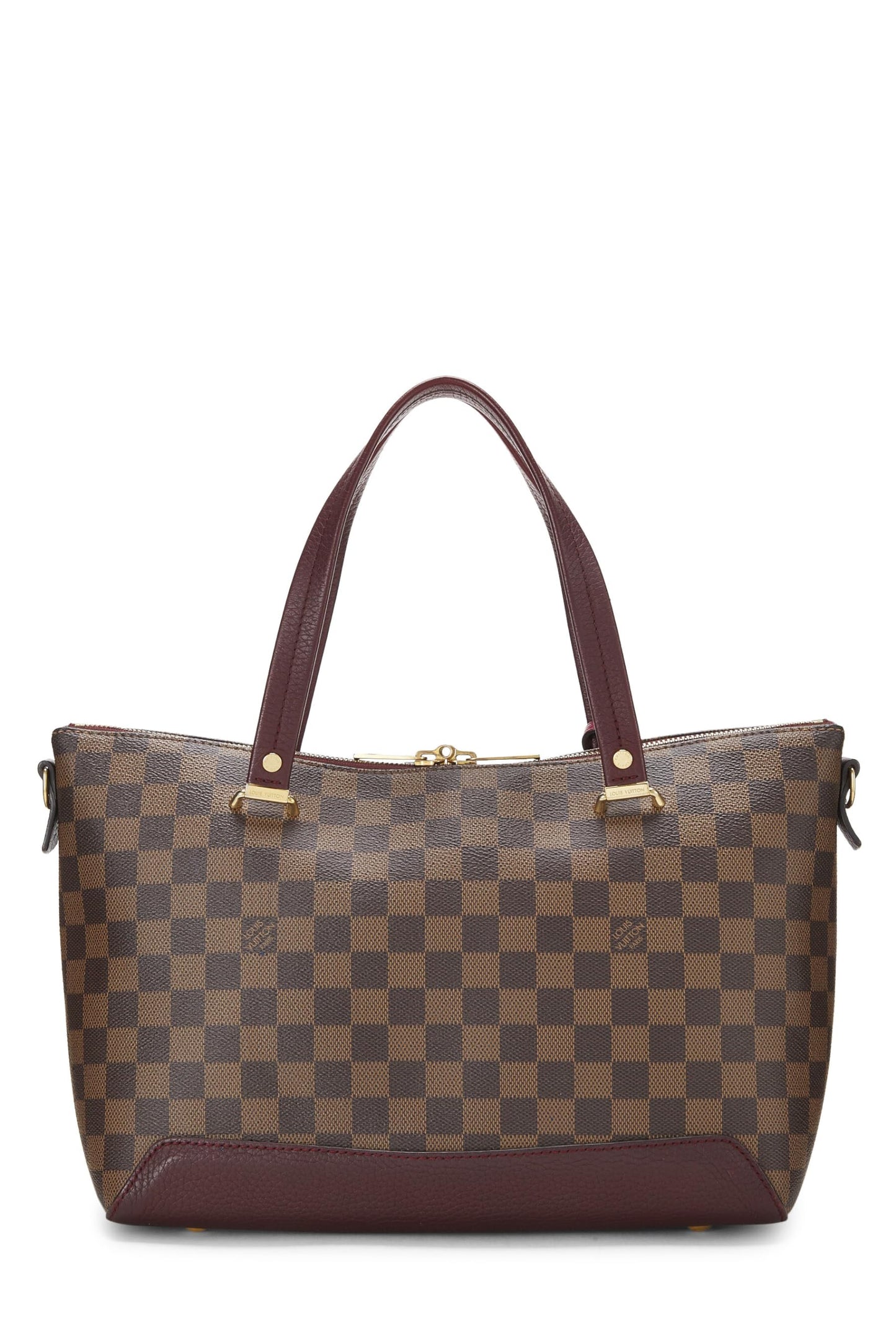 Louis Vuitton, Bolso tote Damier Ebene Hyde Park pre-Loved, Borgoña