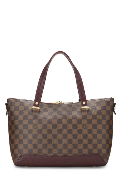 Louis Vuitton, Bolso tote Damier Ebene Hyde Park pre-Loved, Borgoña