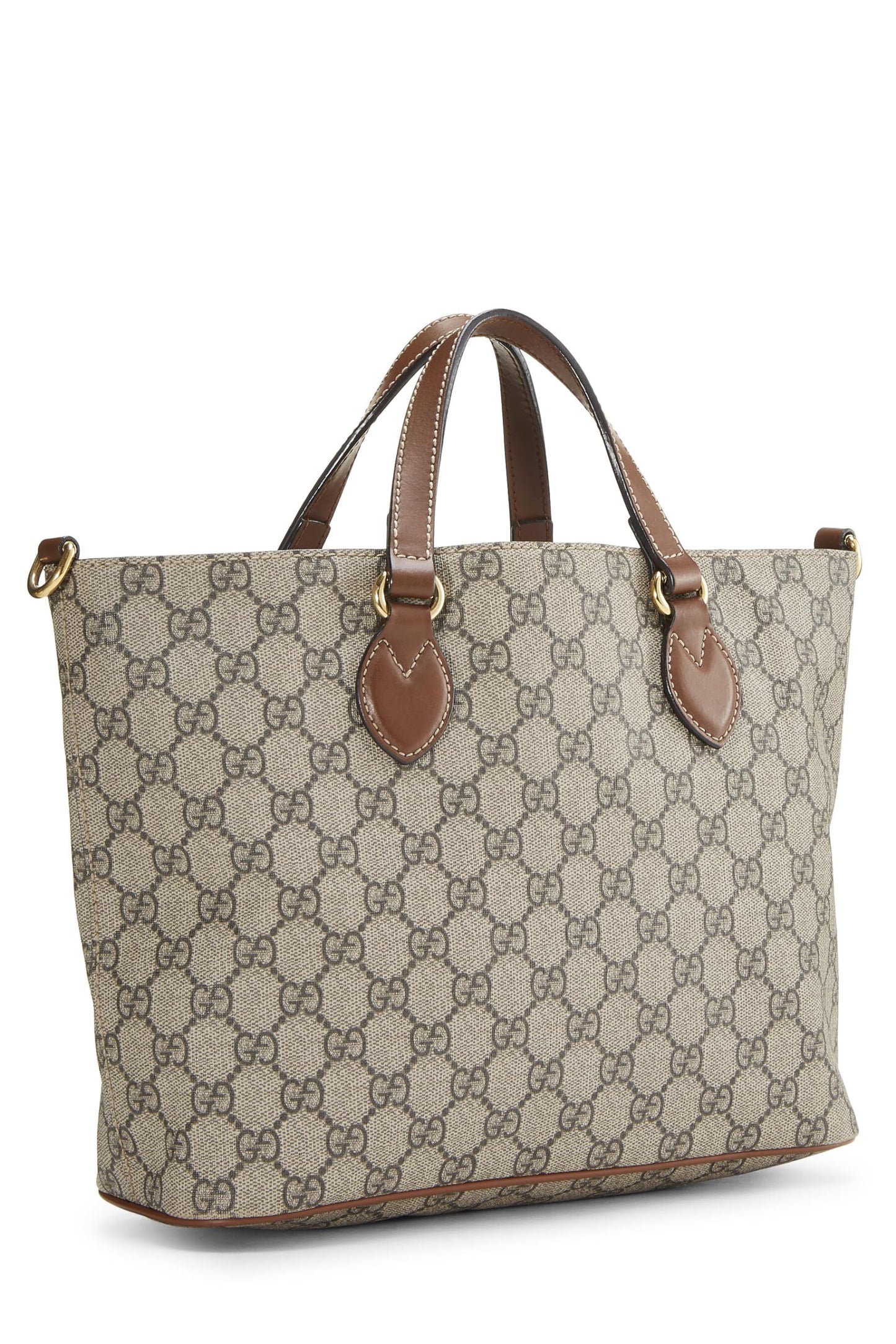 Gucci, Pre-Loved Original GG Supreme Coated Canvas Tote Small, Brown