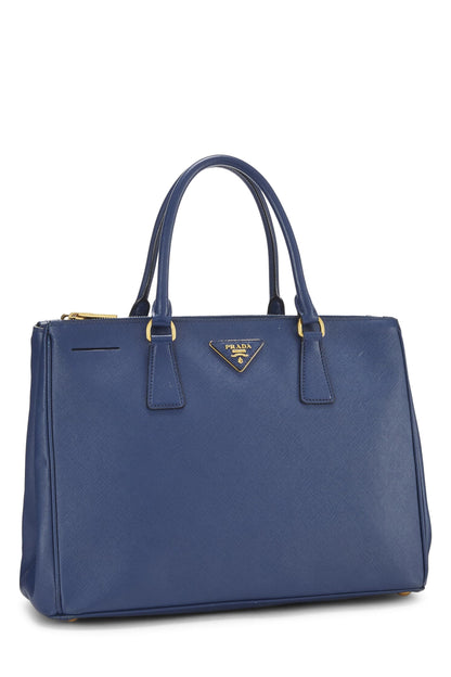 Prada, sac fourre-tout Executive moyen en saffiano bleu d'occasion, bleu marine