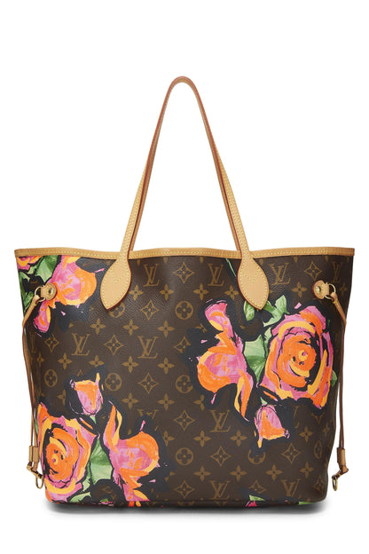 Louis Vuitton, Pre-Loved Stephen Sprouse x Louis Vuitton Monogram Canvas Roses Neverfull MM, Brown