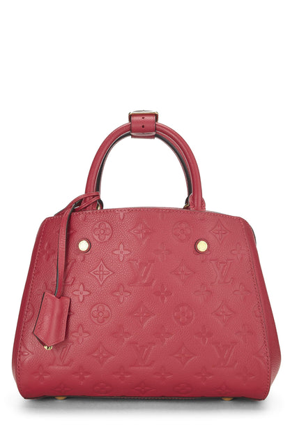 Louis Vuitton, Monograma rosa Pre-Loved Empreinte Montaigne BB, Púrpura