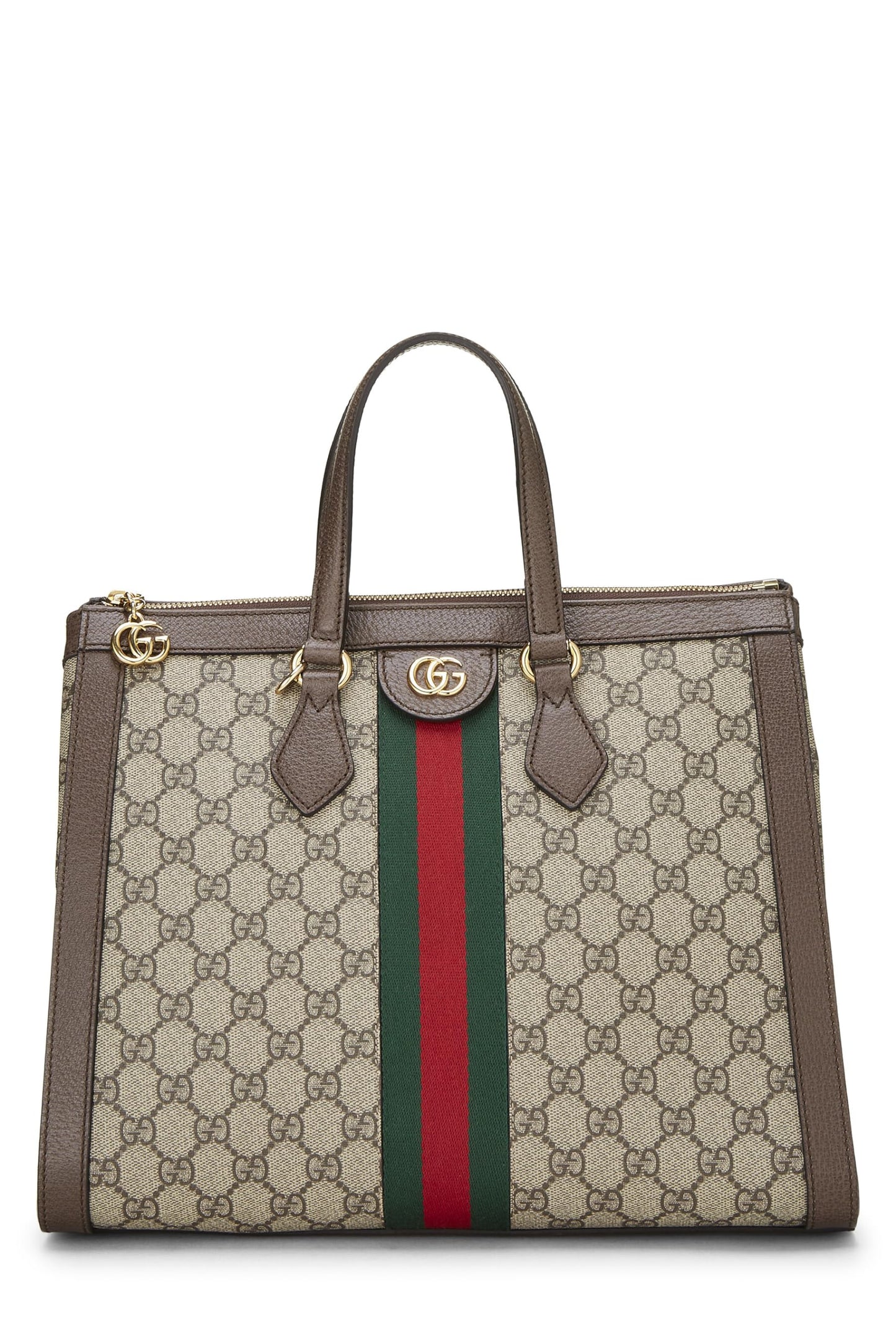 Gucci, sac fourre-tout Ophidia en toile GG Supreme d'origine d'occasion, taille moyenne, marron