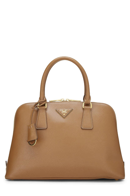 Prada, Pre-Loved Brown Saffiano Promenade Medium, Brown