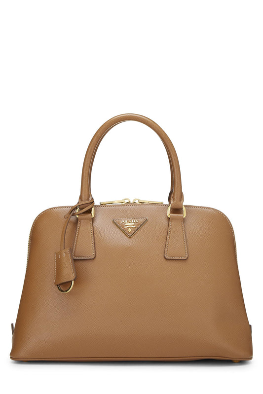 Prada, Pre-Loved Brown Saffiano Promenade Medium, Marrón