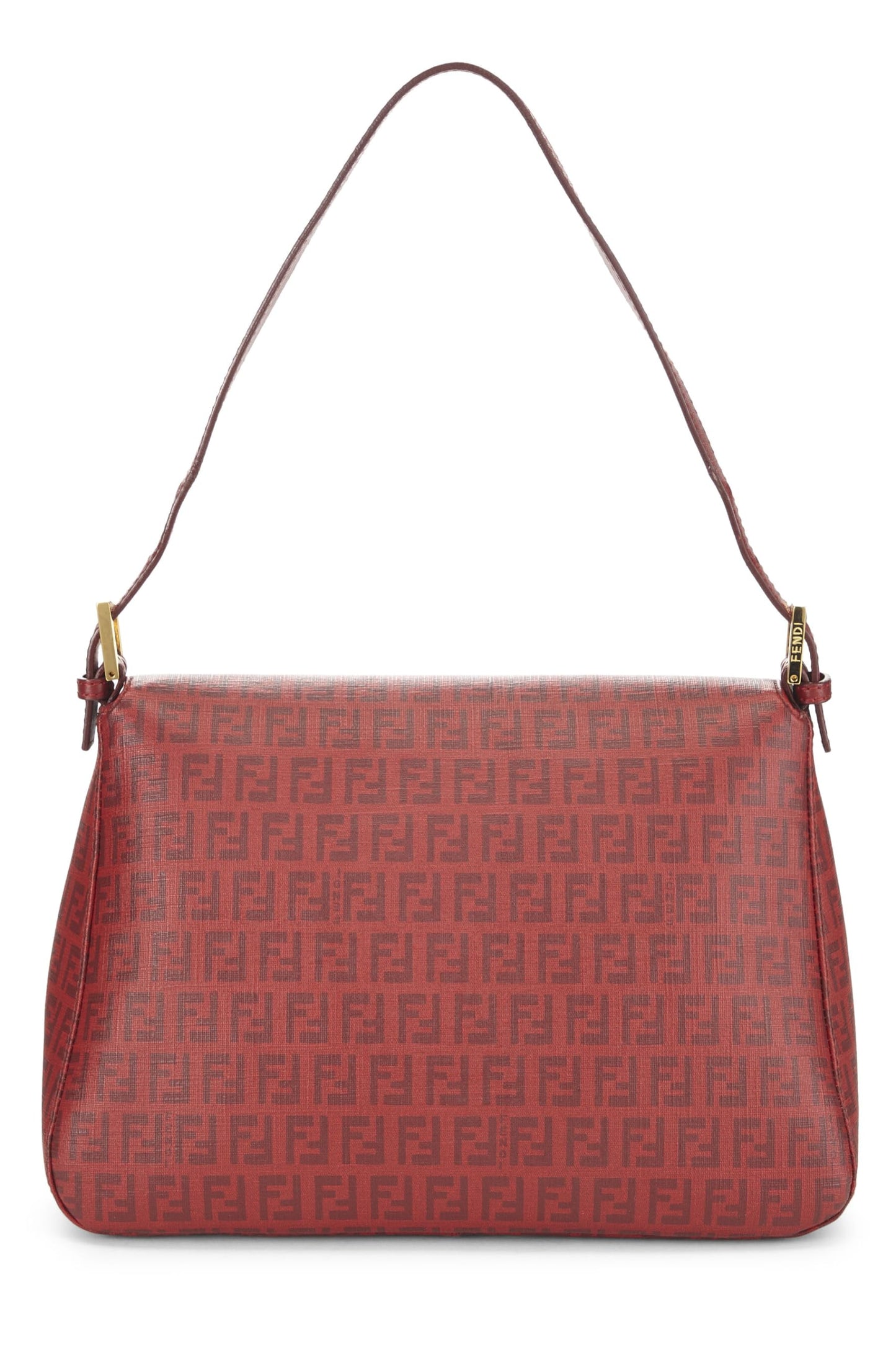 Fendi, Mama de lona revestida de calabacín rojo Pre-Loved, Rojo