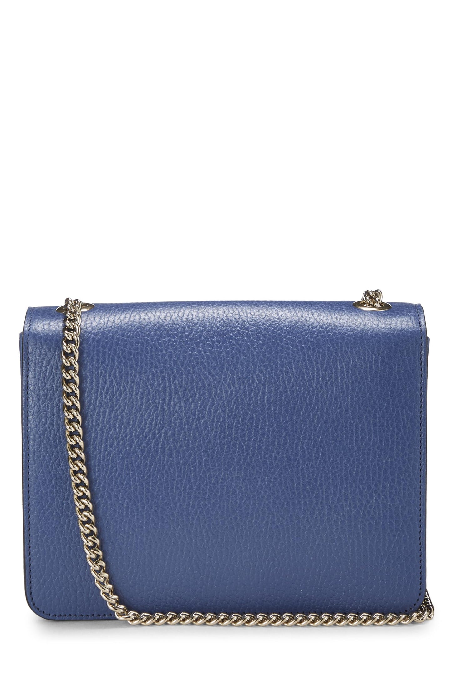 Gucci, petit sac à bandoulière en cuir bleu d'occasion, bleu