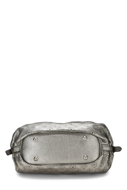 Louis Vuitton, sac à main en cuir Mahina XS Silver Monogram d'occasion, argent