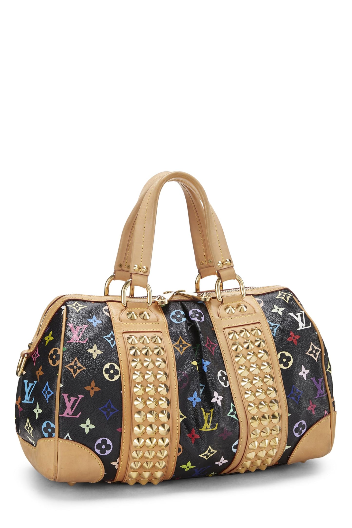 Louis Vuitton, Pre-Loved Takashi Murakami x Louis Vuitton Black Monogram Multicolore Courtney MM, Black