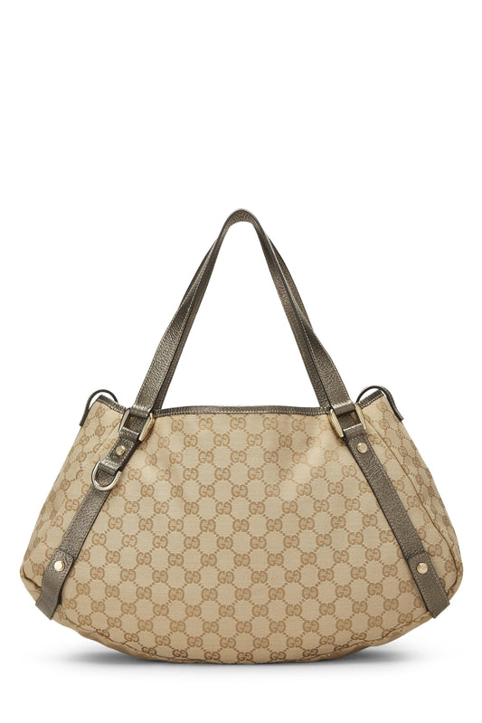 Gucci, Pre-Loved Original GG Canvas Abbey Tote, Gold