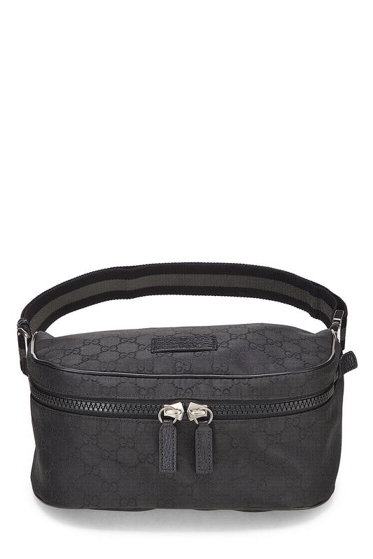 Gucci, Riñonera con GG de nailon negro Pre-Loved, Negro