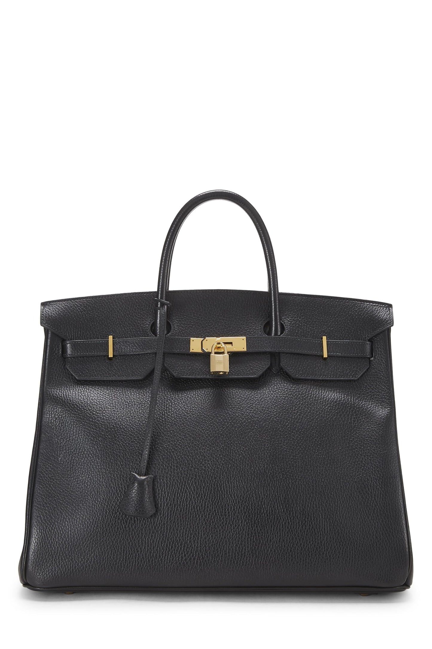 Hermès, Pre-Loved Black Ardennes Birkin 40, Black