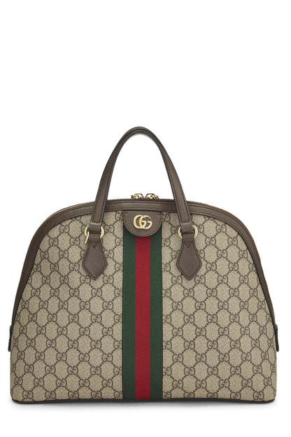 Gucci, Bolso domo Ophidia Dome GG Supreme Original Pre-Loved mediano, marrón