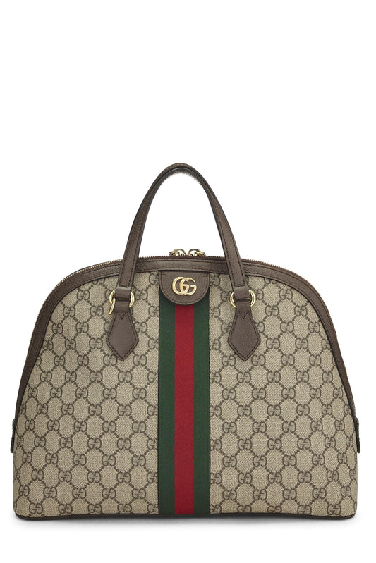 Gucci, Pre-Loved Original GG Supreme Ophidia Dome Bag Medium, Brown