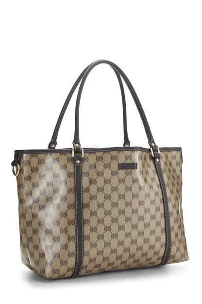 Gucci, sac fourre-tout Joy en toile marron à cristaux GG d'occasion, marron