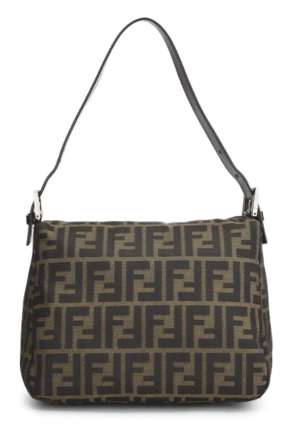 Fendi, sac à bandoulière en toile marron Zucca d'occasion, marron