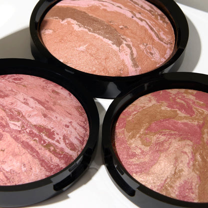 LAURA GELLER NEW YORK Baked Blush-n-Bronze Marbleized 2-in-1 Sculpting Bronzer Blush - Ginger Bronze - Contour Face with a Radiant Flush