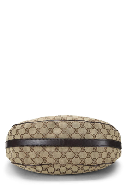 Gucci, sac hobo Twins en toile GG d'origine d'occasion, marron