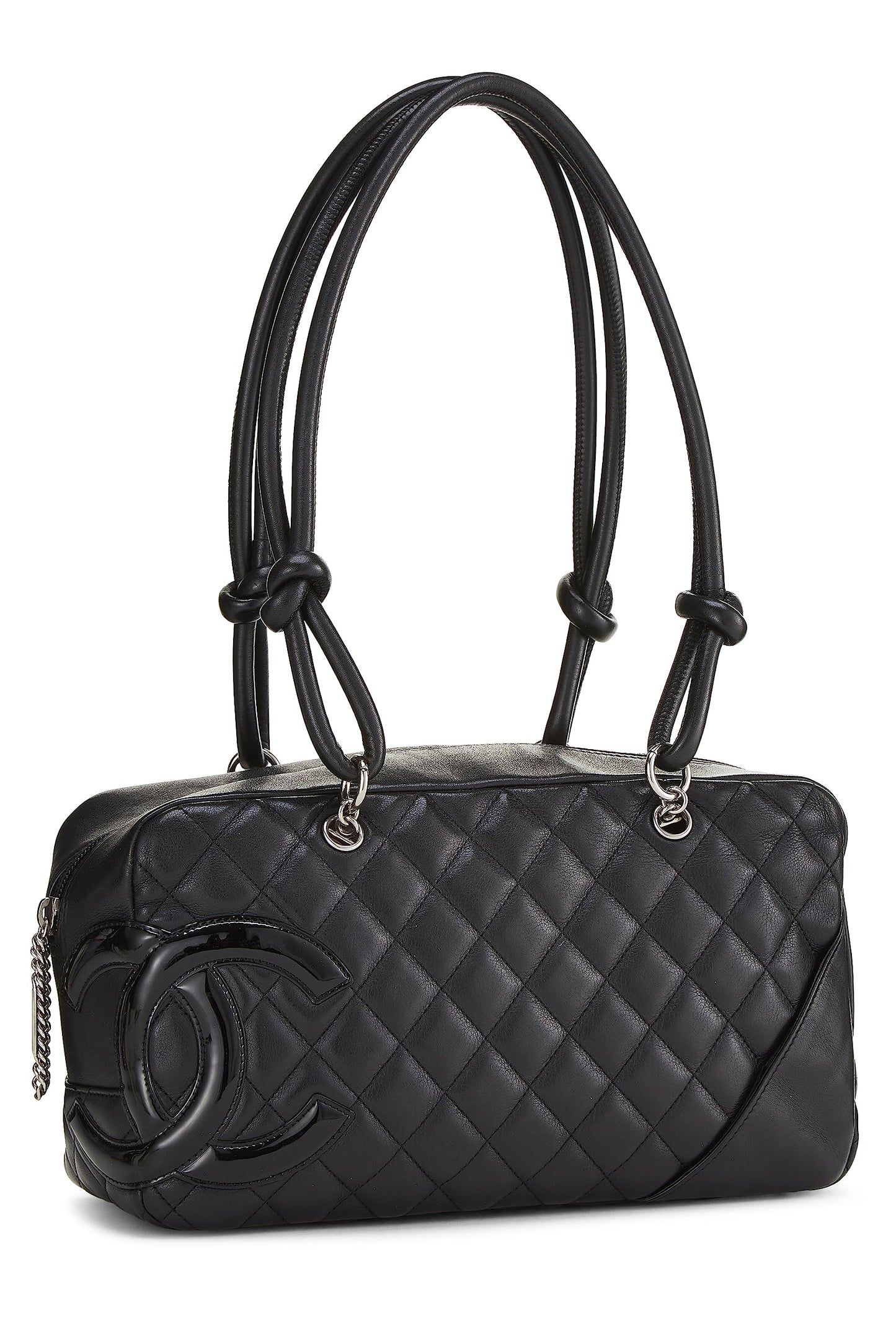 Chanel, Bowler Cambon Ligne en cuir de veau noir d'occasion, noir